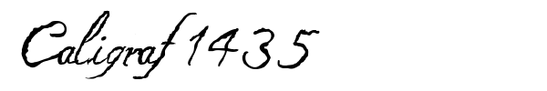 Caligraf 1435 font preview